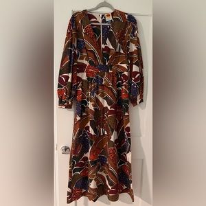 Farm by Anthropology long sleeve cotton midi dress